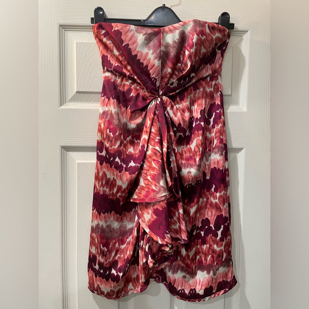 Akira Black Label Strapless size S Dress in Burnt Orange and Peach Hues